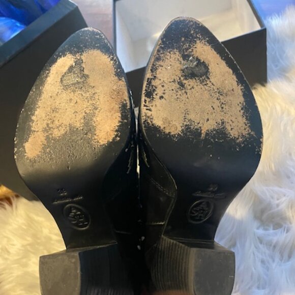 ASH Black Suede Embroidered Western Boots 8.5 - Picture 4 of 4
